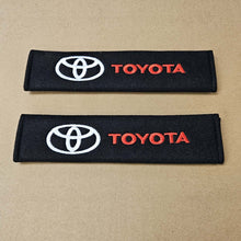 Load image into Gallery viewer, Brand New Universal 2PCS TOYOTA Fabric Seat Belt Cover Shoulder Pads Cushions