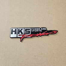 Load image into Gallery viewer, BRAND NEW UNIVERSAL HKS POWER METAL STEEL TRUNK EMBLEM BADGE STICKER