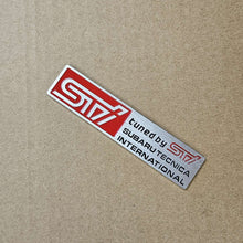 Load image into Gallery viewer, BRAND NEW UNIVERSAL STI SUBARU METAL STEEL TRUNK EMBLEM BADGE STICKER