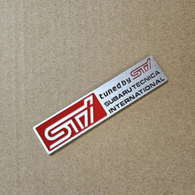 Load image into Gallery viewer, BRAND NEW UNIVERSAL STI SUBARU METAL STEEL TRUNK EMBLEM BADGE STICKER