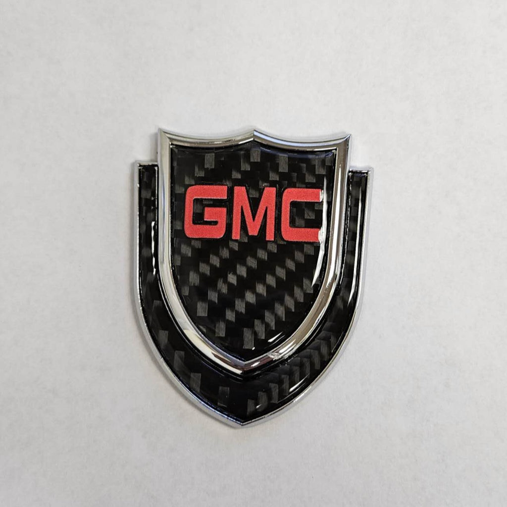 BRAND NEW GMC 1PCS Metal Real Carbon Fiber VIP Luxury Car Emblem Badge Decals