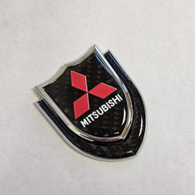 Load image into Gallery viewer, BRAND NEW MITSUBISHI 1PCS Metal Real Carbon Fiber VIP Luxury Car Emblem Badge Decals