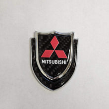 Load image into Gallery viewer, BRAND NEW MITSUBISHI 1PCS Metal Real Carbon Fiber VIP Luxury Car Emblem Badge Decals