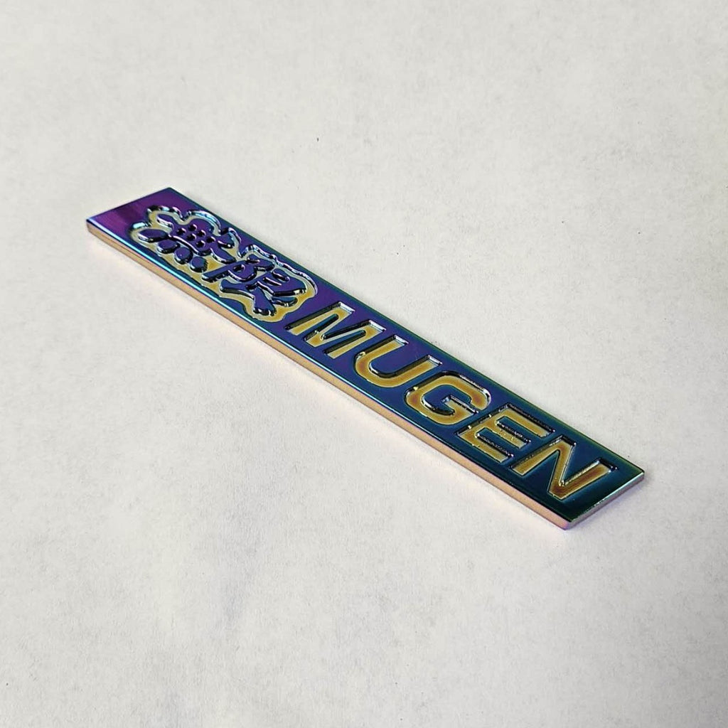 BRAND NEW 1PCS MUGEN Car Trunk Spoiler Lip Emblem Badge Sticker Decal Metal Neo-Chrome