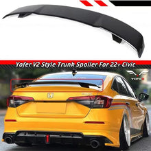 Load image into Gallery viewer, BRAND NEW 2022-2025 HONDA CIVIC 4DR SEDAN YOFER V2 Downforce Gloss Black Trunk Spoiler Wing