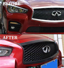 Load image into Gallery viewer, BRAND NEW 2014-2017 INFINITI Q50 S REAL CARBON FIBER FRONT GRILL OUTLINE TRIM COVER OVERLAY