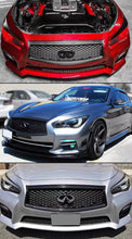 Load image into Gallery viewer, BRAND NEW 2014-2017 INFINITI Q50 S REAL CARBON FIBER FRONT GRILL OUTLINE TRIM COVER OVERLAY