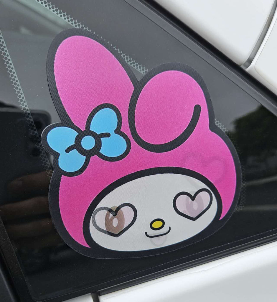 Brand New Sanrio My Melody Hello Kitty 3D Lenticular Motion Car Sticker Decal Peeker