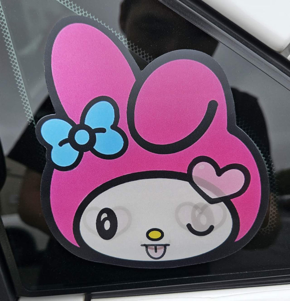 Brand New Sanrio My Melody Hello Kitty 3D Lenticular Motion Car Sticker Decal Peeker