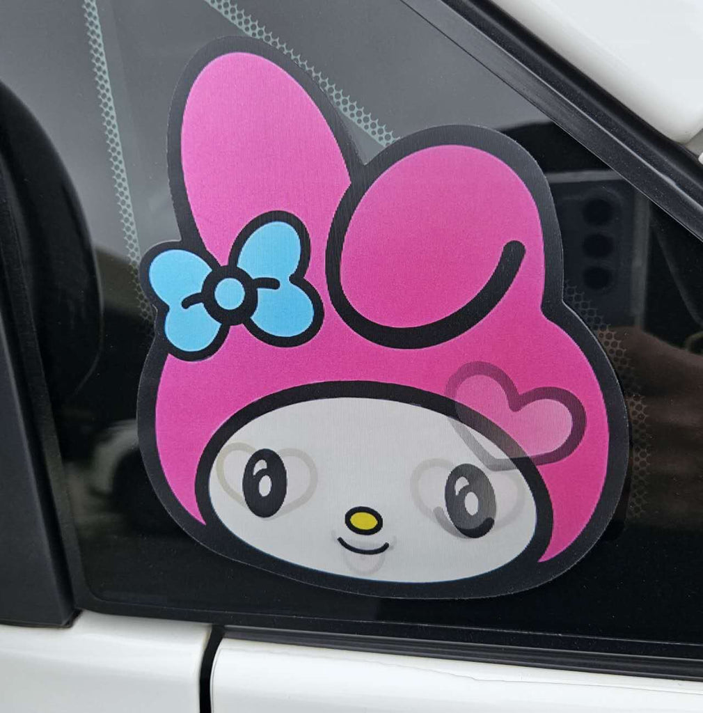 Brand New Sanrio My Melody Hello Kitty 3D Lenticular Motion Car Sticker Decal Peeker