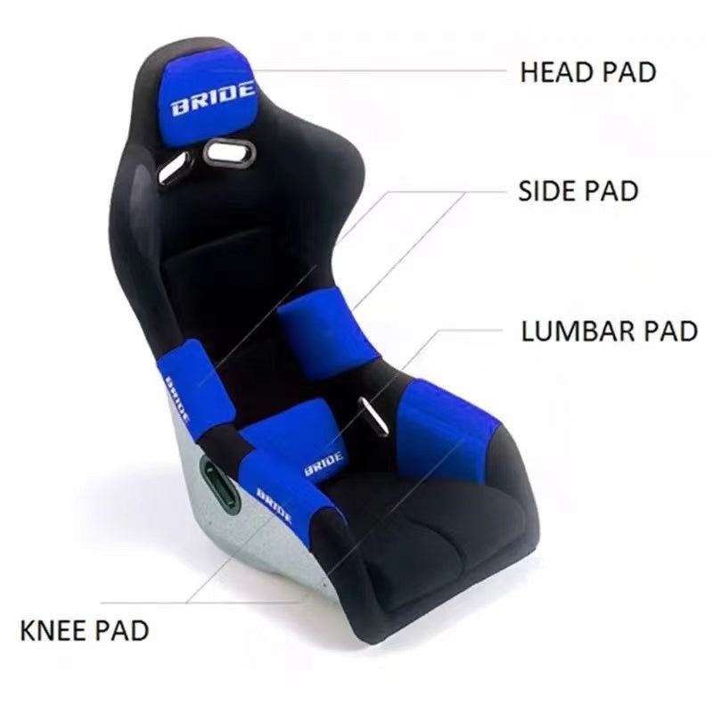 BRAND NEW 1PCS JDM BRIDE Racing Blue Tuning Pad For Lumber Rest Cushion Bucket Seat Racing