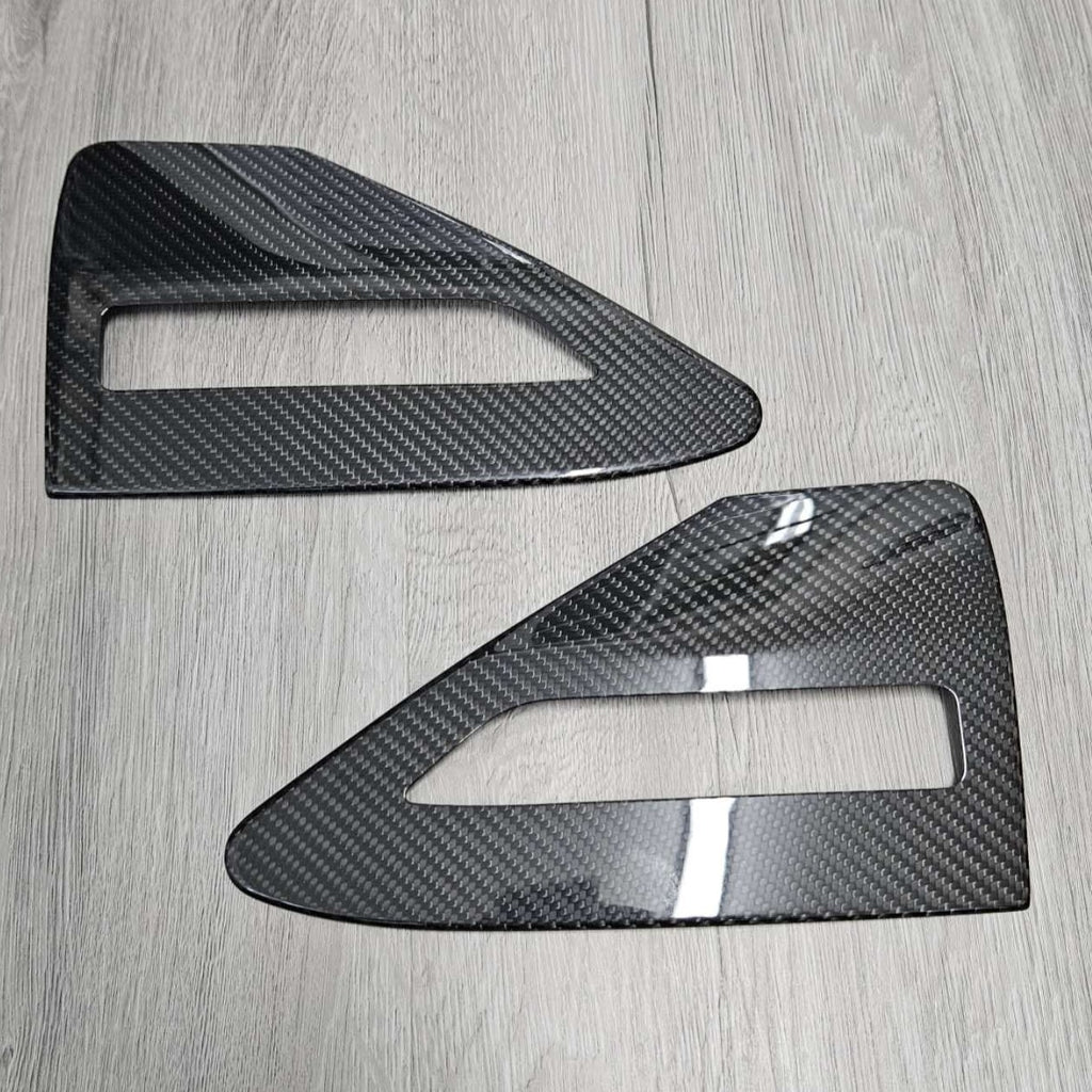 BRAND NEW 2022-2024 TESLA MODEL X REAL CARBON FIBER MOLDED CHARGING PORT COVER TRIM