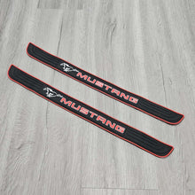 Load image into Gallery viewer, Brand New 2PCS Universal Ford Mustang Red Rubber Car Door Scuff Sill Cover Panel Step Protector