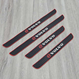 Brand New 4PCS Universal Volvo Red Rubber Car Door Scuff Sill Cover Panel Step Protector