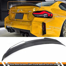 Load image into Gallery viewer, BRAND NEW 2022-2025 BMW G42 2 SERIES M240i G87 M2 PSM STYLE HIGH KICK REAL CARBON FIBER TRUNK LID SPOILER WING