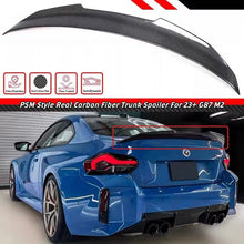 Load image into Gallery viewer, BRAND NEW 2022-2025 BMW G42 2 SERIES M240i G87 M2 PSM STYLE HIGH KICK REAL CARBON FIBER TRUNK LID SPOILER WING