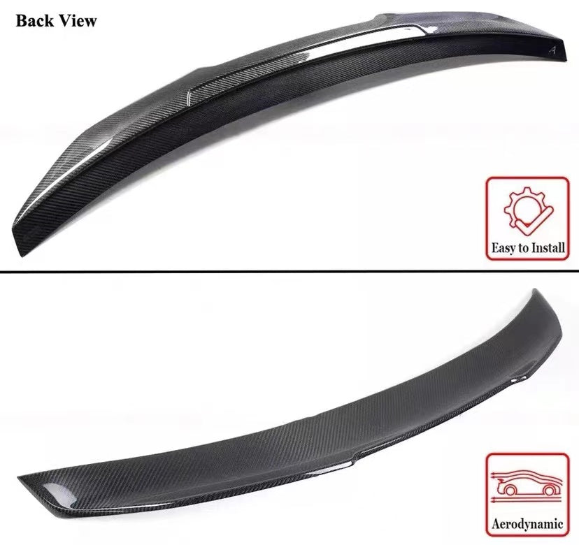 BRAND NEW 2022-2025 BMW G42 2 SERIES M240i G87 M2 PSM STYLE HIGH KICK REAL CARBON FIBER TRUNK LID SPOILER WING