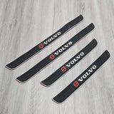 Brand New 4PCS Universal Volvo Silver Rubber Car Door Scuff Sill Cover Panel Step Protector