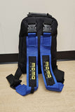 Brand New JDM MOMO Racing Blue Harness Detachable Quick Release & Adjustable Shoulder Strap Backpack