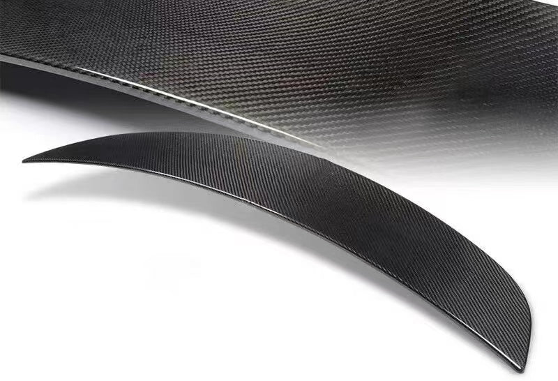 BRAND NEW 2016-2024 TESLA MODEL X GLOSSY REAL CARBON FIBER REAR TRUNK LID SPOILER WING