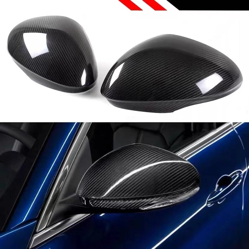 Brand New For 2017-2024 Alfa Romeo Giulia Real Carbon Fiber Mirror Covers Caps