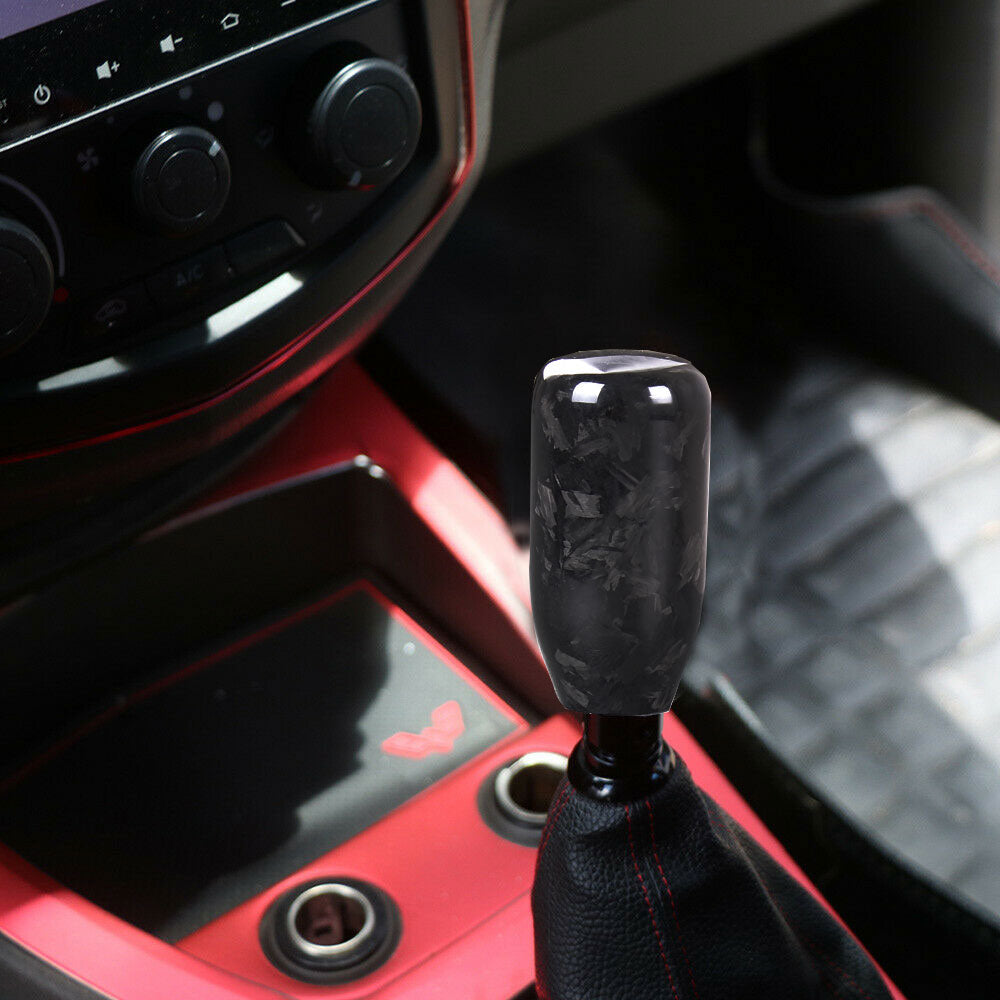 Brand New Universal V5 Forge Real Carbon Fiber Car Gear Stick Shift Knob For MT Manual M12 M10 M8