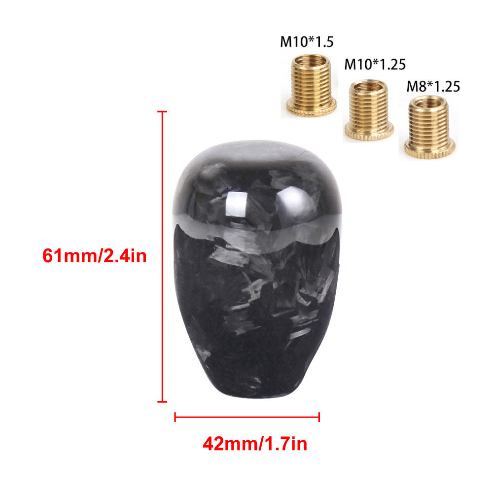 Brand New Universal Forge Real Carbon Fiber Car Gear Stick Shift Knob For MT Manual M12 M10 M8