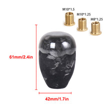 Load image into Gallery viewer, Brand New Universal Forge Real Carbon Fiber Car Gear Stick Shift Knob For MT Manual M12 M10 M8