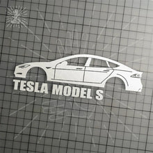 Load image into Gallery viewer, Brand New Tesla Model S Car Window Vinyl Decal White Windshield Sticker 2&quot; x4.25