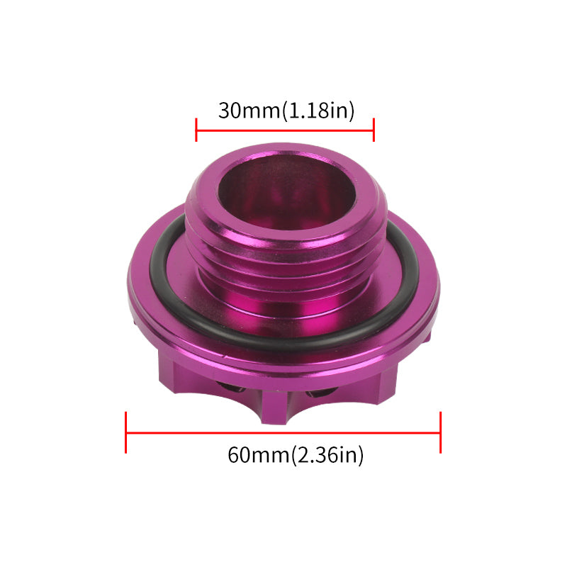 Brand New Toyota Jdm Beginner Leaf Real Carbon Fiber Sticker ALUMNIUM Purple Billet Engine Oil FILLER Cap