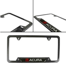 Load image into Gallery viewer, Brand New Universal 1PCS ACURA Carbon Fiber Look Metal License Plate Frame