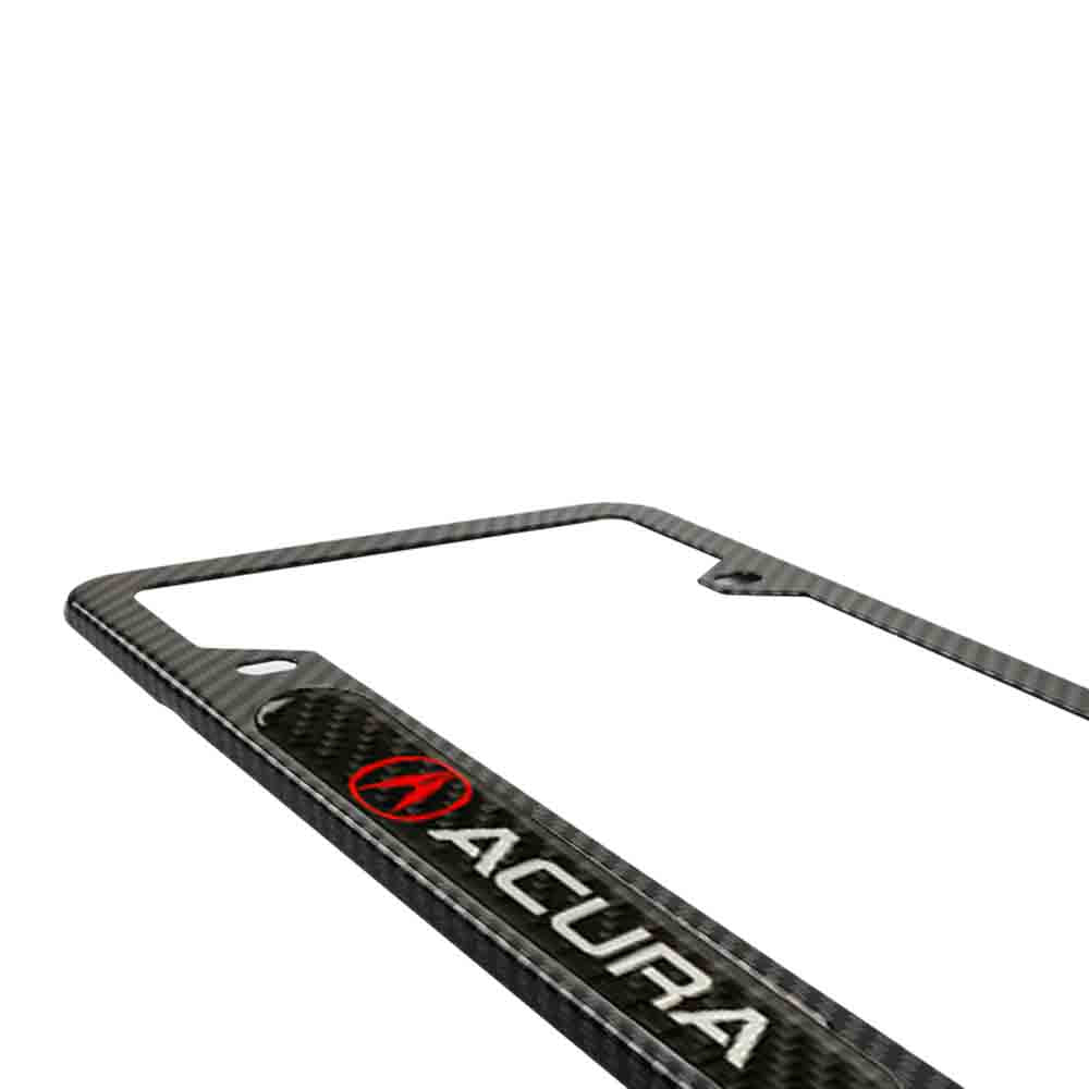 Brand New Universal 1PCS ACURA Carbon Fiber Look Metal License Plate Frame