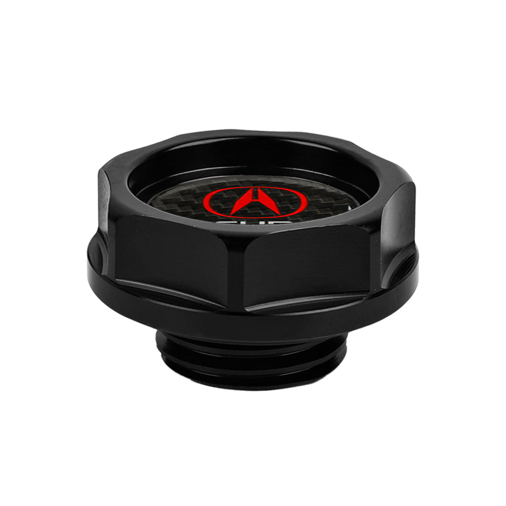 Brand New Acura Black Engine Oil Cap With Real Carbon Fiber Acura Sticker Emblem For Acura