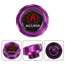 Load image into Gallery viewer, Brand New Acura Purple Engine Oil Cap With Real Carbon Fiber Acura Sticker Emblem For Acura