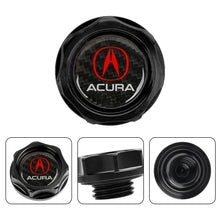 Load image into Gallery viewer, Brand New Acura Black Engine Oil Cap With Real Carbon Fiber Acura Sticker Emblem For Acura