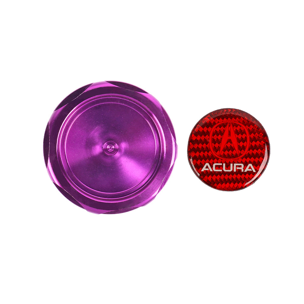 Brand New Acura Purple Engine Oil Cap With Real Carbon Fiber Acura Sticker Emblem For Acura