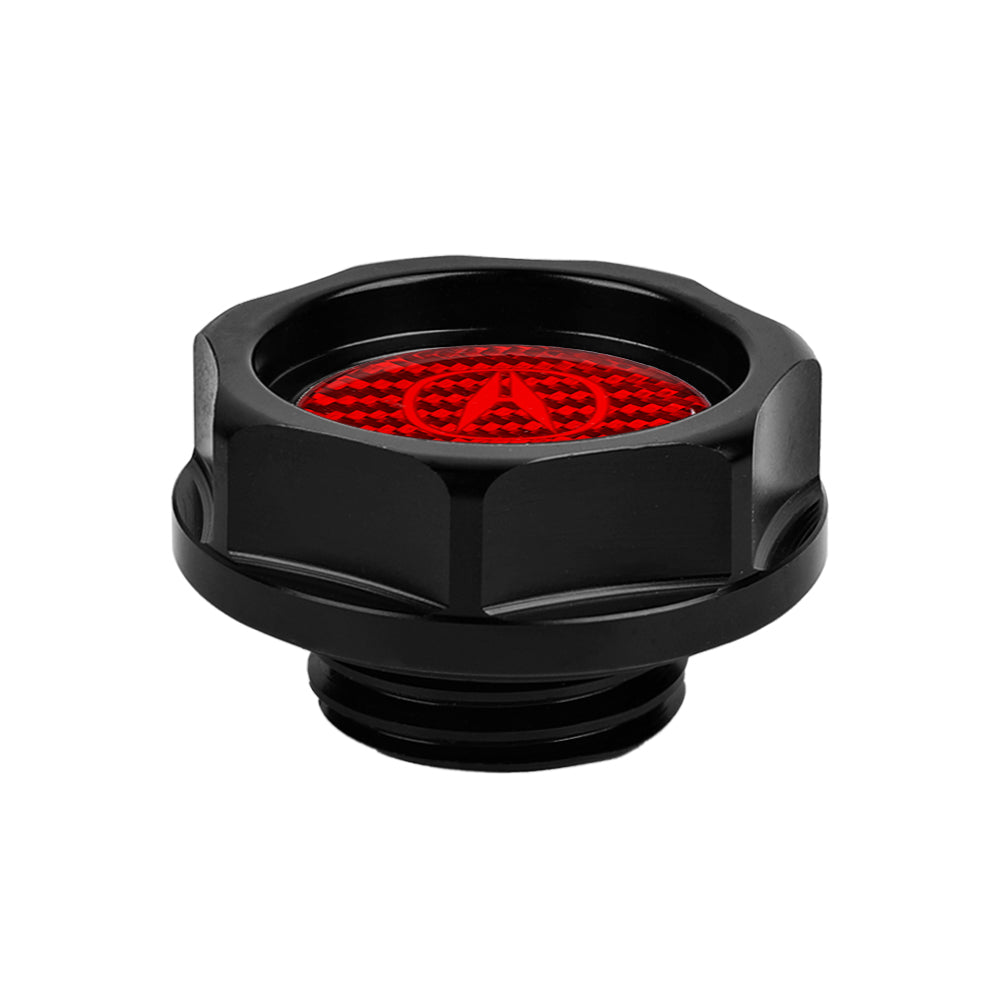 Brand New Acura Black Engine Oil Cap With Real Carbon Fiber Acura Sticker Emblem For Acura