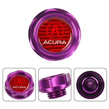 Load image into Gallery viewer, Brand New Acura Purple Engine Oil Cap With Real Carbon Fiber Acura Sticker Emblem For Acura