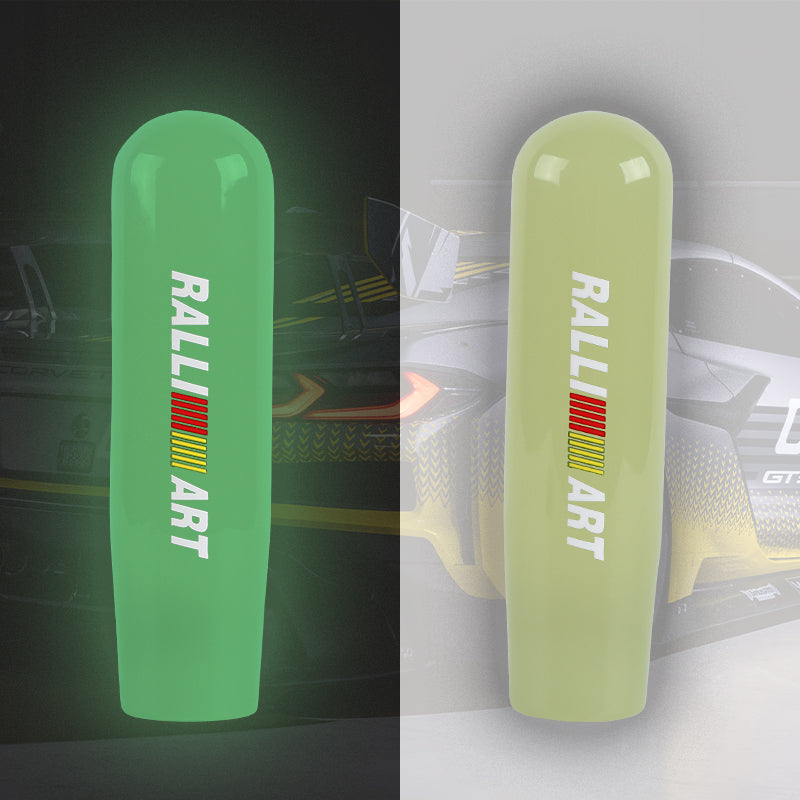 Brand New 15CM Ralliart Universal Glow In the Dark Green Manual Long Stick Shift Knob M8 M10 M12 Adapter