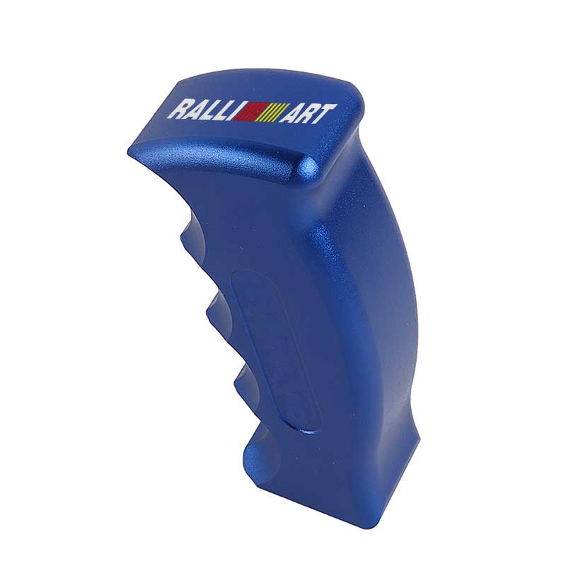 Brand New Ralliart Universal Blue Aluminum Slotted Pistol Grip Handle Manual Gear Shift Knob Shifter M8 M10 M12