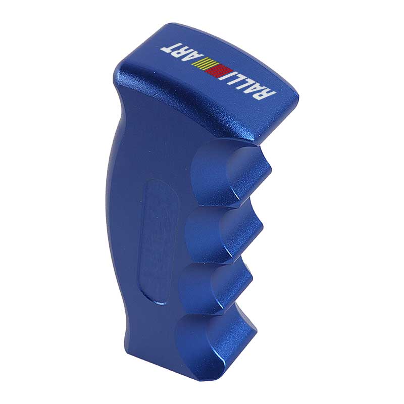 Brand New Ralliart Universal Blue Aluminum Slotted Pistol Grip Handle Manual Gear Shift Knob Shifter M8 M10 M12