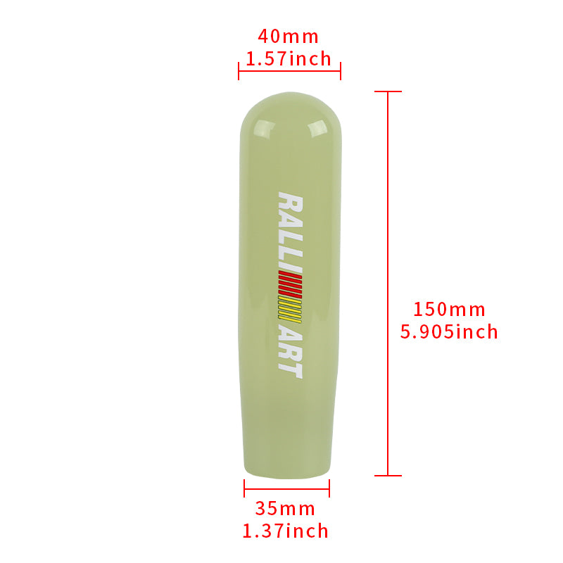 Brand New 15CM Ralliart Universal Glow In the Dark Green Manual Long Stick Shift Knob M8 M10 M12 Adapter