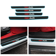 Load image into Gallery viewer, Brand New 4PCS Universal Audi Blue Rubber Car Door Scuff Sill Cover Panel Step Protector