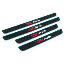 Load image into Gallery viewer, Brand New 4PCS Universal Audi Blue Rubber Car Door Scuff Sill Cover Panel Step Protector