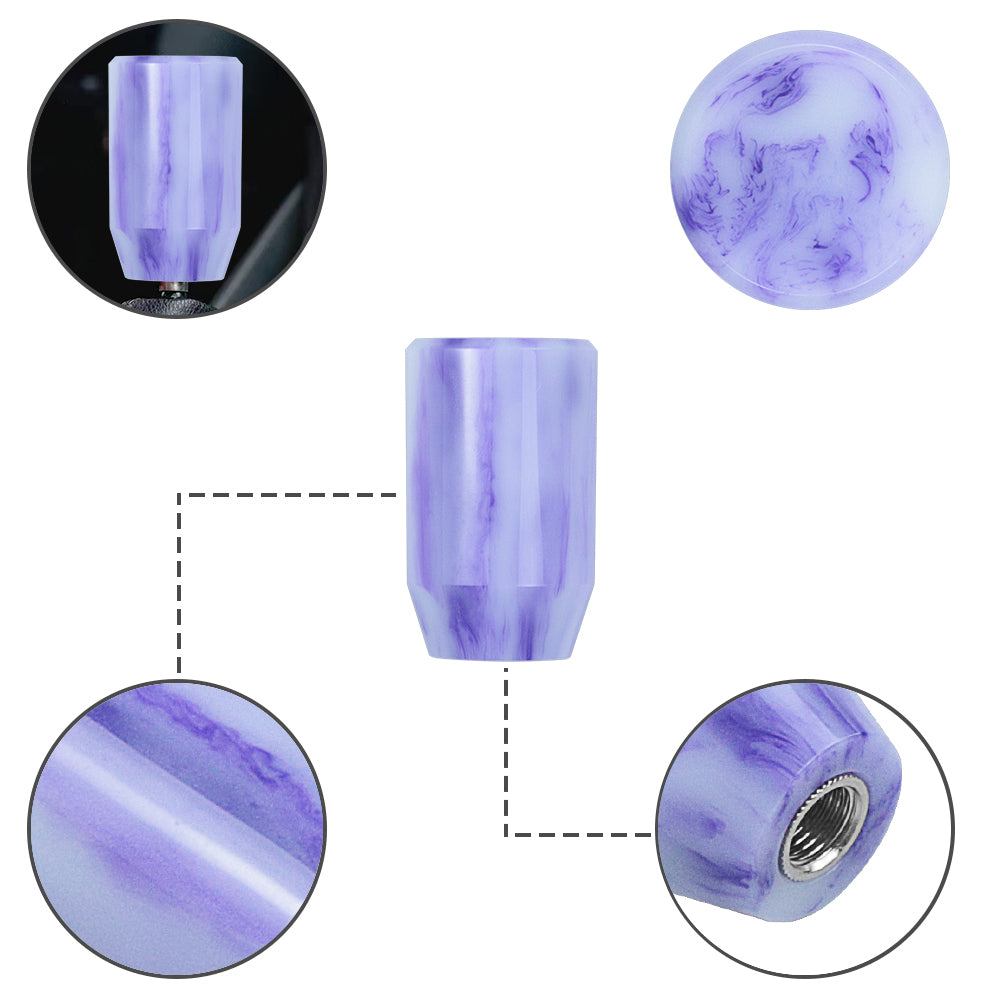 Brand New JDM Universal Purple 6CM Marble Style Stick Manual Gear Shift Knob Shifter M8 M10 M12