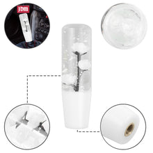 Load image into Gallery viewer, Brand New Universal 150mm Sakura White Glitter Rose Flowers Manual Car Gear Stick Shift Knob M8 M10 M12