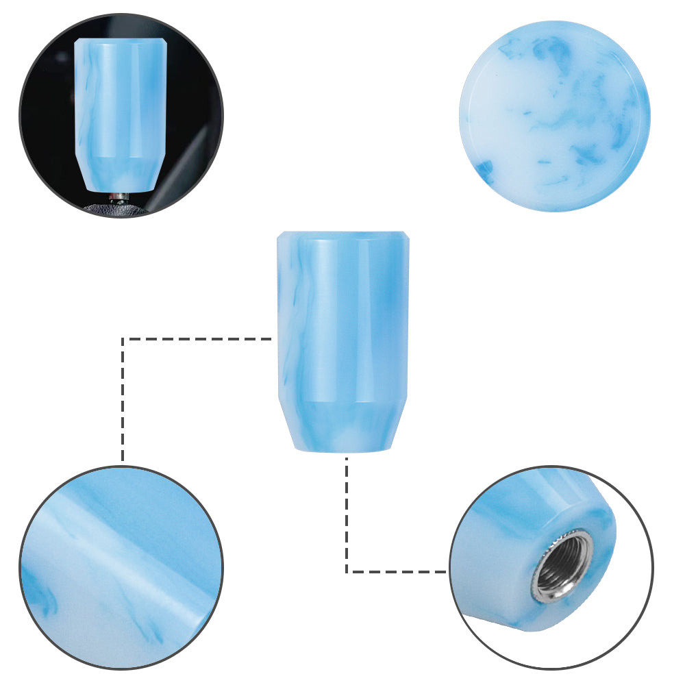 Brand New JDM Universal Blue 6CM Marble Style Stick Manual Gear Shift Knob Shifter M8 M10 M12