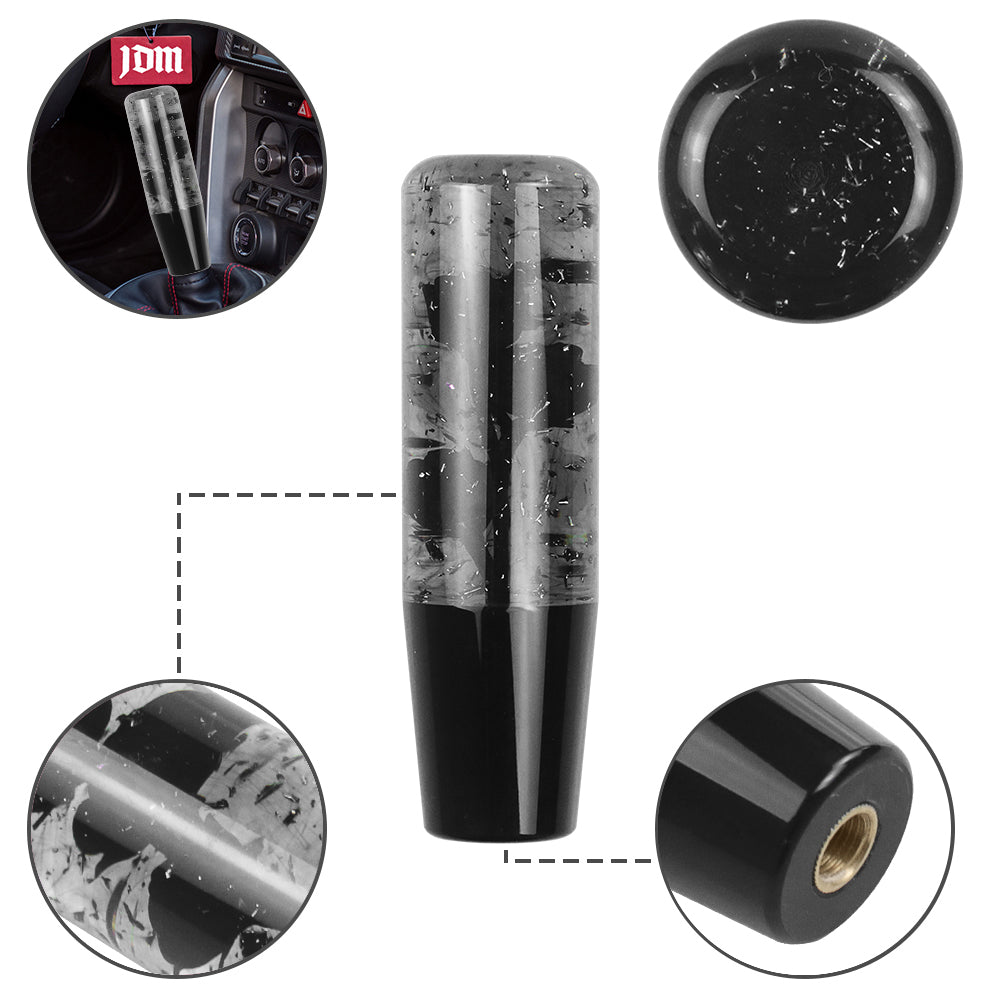 Brand New Universal 150mm Sakura Black Glitter Rose Flowers Manual Car Gear Stick Shift Knob M8 M10 M12