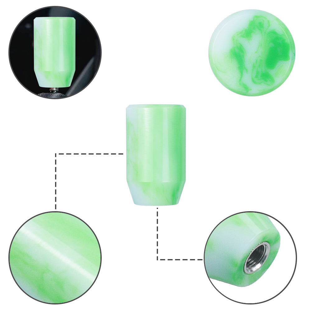 Brand New JDM Universal Green 6CM Marble Style Stick Manual Gear Shift Knob Shifter M8 M10 M12