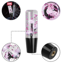 Load image into Gallery viewer, Brand New Universal 150mm Sakura Light Pink Glitter Rose Flowers Manual Car Gear Stick Shift Knob M8 M10 M12